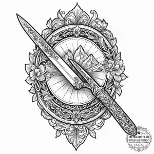 Tattoo design a 'toast' on one, a 'butter kni... - эскиз тату (№1753454231_0, 25.07.2025 14:37) — tattoo-photo.ru