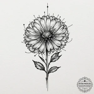 Tattoo design a tiny, ethereal dandelion seed... - эскиз тату (№1753455828_0, 25.07.2025 15:03) — tattoo-photo.ru