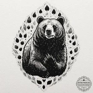 Tattoo sketch a "mama bear" or "papa bear" wi... - эскиз тату (№1753460861_0, 25.07.2025 16:27) — tattoo-photo.ru