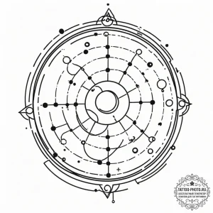 Tattoo sketch a zodiac constellation appearin... - эскиз тату (№1753463671_0, 25.07.2025 17:14) — tattoo-photo.ru