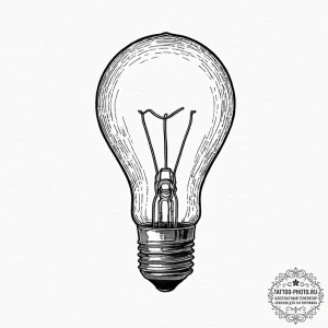 A macro photograph of the filament inside a g... - эскиз тату (№1753467034_0, 25.07.2025 18:10) — tattoo-photo.ru