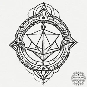 Linework tattoo of the resistance symbol., ta... - эскиз тату (№1753467628_0, 25.07.2025 18:20) — tattoo-photo.ru