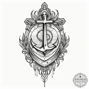 Tattoo sketch a digital shield with glitching... - эскиз тату (№1753468625_0, 25.07.2025 18:37) — tattoo-photo.ru