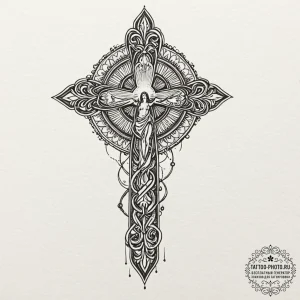 Icon of god mothers, tattoo sketch design, de... - эскиз тату (№1753475945_0, 25.07.2025 20:39) — tattoo-photo.ru