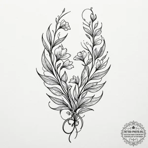Tattoo sketch a minimalist landscape where th... - эскиз тату (№1753479291_0, 25.07.2025 21:34) — tattoo-photo.ru