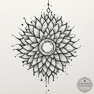 Tattoo design a small, clean linework of a sp... - эскиз тату (№1753479699_0, 25.07.2025 21:41) — tattoo-photo.ru