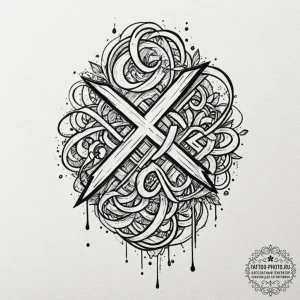 Tattoo design a significant date in minimalis... - эскиз тату (№1753484345_0, 25.07.2025 22:59) — tattoo-photo.ru