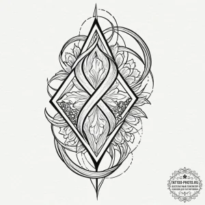 Tattoo design a subtle 'forever' symbol in a... - эскиз тату (№1753485489_0, 25.07.2025 23:18) — tattoo-photo.ru