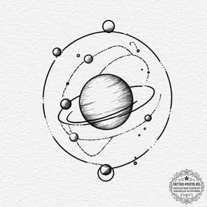 Tattoo sketch an abstract portrayal of the ru... - эскиз тату (№1753490141_0, 26.07.2025 00:35) — tattoo-photo.ru