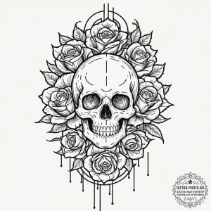 Sun, artistic tattoo sketch, bold outlines, t... - эскиз тату (№1753499368_0, 26.07.2025 03:09) — tattoo-photo.ru