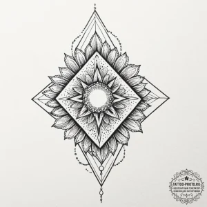 Crystal, tattoo drawing outline, on a clean w... - эскиз тату (№1753501175_0, 26.07.2025 03:39) — tattoo-photo.ru