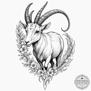 Tattoo design a capricorn goat-fish hybrid, w... - эскиз тату (№1753501943_0, 26.07.2025 03:52) — tattoo-photo.ru