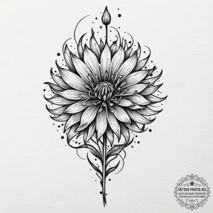 Tattoo sketch a single, thick, dark brushstro... - эскиз тату (№1753502134_0, 26.07.2025 03:55) — tattoo-photo.ru