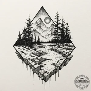 Abstract & conceptual (grounded in realism),... - эскиз тату (№1753504516_0, 26.07.2025 04:35) — tattoo-photo.ru