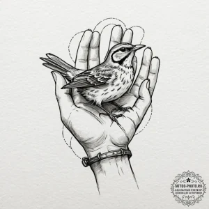 Tattoo sketch: a close-up of lada's hand gent... - эскиз тату (№1753505114_0, 26.07.2025 04:45) — tattoo-photo.ru