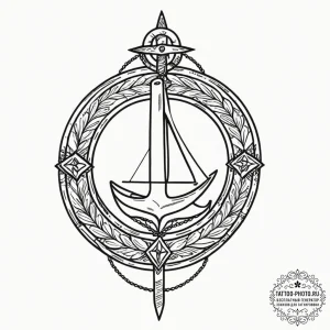 Tattoo sketch a subtle initial with a small,... - эскиз тату (№1753509666_0, 26.07.2025 06:01) — tattoo-photo.ru