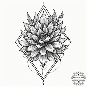 Tattoo design a joystick with a plant growing... - эскиз тату (№1753514884_0, 26.07.2025 07:28) — tattoo-photo.ru