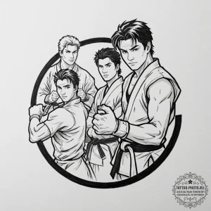 A neo-traditional tattoo of the main characte... - эскиз тату (№1753515467_0, 26.07.2025 07:37) — tattoo-photo.ru