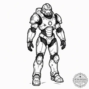 Tattoo design a silhouette of a character in... - эскиз тату (№1753521019_0, 26.07.2025 09:10) — tattoo-photo.ru