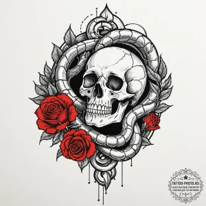 Tattoo sketch an uroboros serpent whose body... - эскиз тату (№1753521831_0, 26.07.2025 09:23) — tattoo-photo.ru
