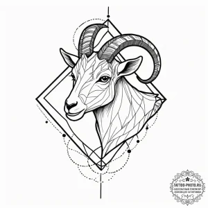 Tattoo design a capricorn goat-fish, where ea... - эскиз тату (№1753522426_0, 26.07.2025 09:33) — tattoo-photo.ru