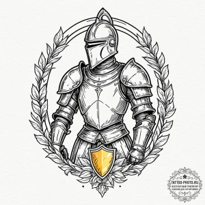 Knight, tattoo flash sheet design, vibrant co... - эскиз тату (№1753522618_0, 26.07.2025 09:36) — tattoo-photo.ru