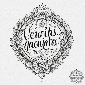 A chicano lettering tattoo of "veritas" and "... - эскиз тату (№1753523004_0, 26.07.2025 09:43) — tattoo-photo.ru