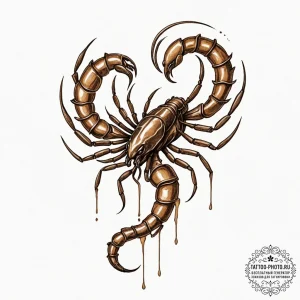 Tattoo design a scorpio scorpion, with pluto'... - эскиз тату (№1753525556_0, 26.07.2025 10:25) — tattoo-photo.ru
