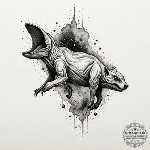Tattoo design a nebula in the shape of a powe... - эскиз тату (№1753525746_0, 26.07.2025 10:29) — tattoo-photo.ru