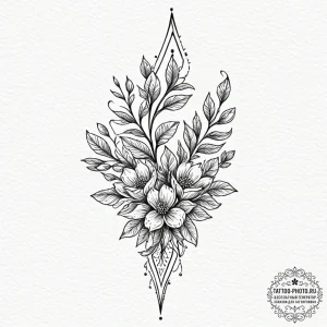 Tattoo sketch a single, elegant arrow, its sh... - эскиз тату (№1753528128_0, 26.07.2025 11:08) — tattoo-photo.ru