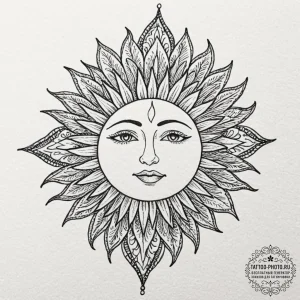 Tattoo sketch: a stylized representation of a... - эскиз тату (№1753530292_0, 26.07.2025 11:44) — tattoo-photo.ru