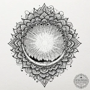 Tattoo sketch an abstract flow of energy betw... - эскиз тату (№1753553445_0, 26.07.2025 18:10) — tattoo-photo.ru