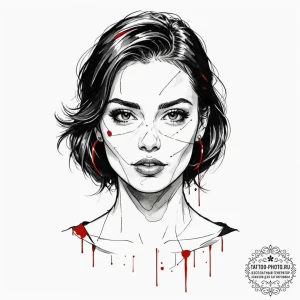 A sketch of anya forger from spy x family, wi... - эскиз тату (№1753554863_0, 26.07.2025 18:34) — tattoo-photo.ru