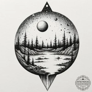 Tattoo sketch a single footprint left on a st... - эскиз тату (№1753555852_0, 26.07.2025 18:50) — tattoo-photo.ru