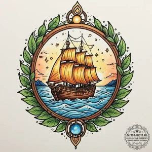 142. (serenity/firefly) a neo-traditional tat... - эскиз тату (№1753557842_0, 26.07.2025 19:24) — tattoo-photo.ru