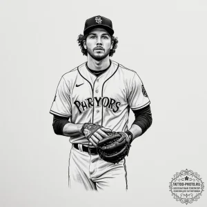Tattoo sketch a glowing "mvp" most valuable p... - эскиз тату (№1753559257_0, 26.07.2025 19:47) — tattoo-photo.ru