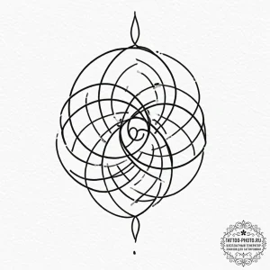 Tattoo design a small, abstract symbol of per... - эскиз тату (№1753561287_0, 26.07.2025 20:21) — tattoo-photo.ru
