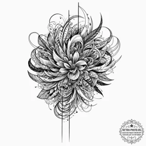 Tattoo sketch a unique pattern representing p... - эскиз тату (№1753562878_0, 26.07.2025 20:47) — tattoo-photo.ru