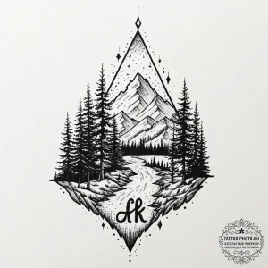 Tattoo design a stylized "afk" text melting i... - эскиз тату (№1753563907_0, 26.07.2025 21:05) — tattoo-photo.ru