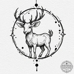 Tattoo design a zodiac animal with a single,... - эскиз тату (№1753566136_0, 26.07.2025 21:42) — tattoo-photo.ru
