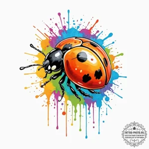 Ladybug, tattoo flash sheet design, new schoo... - эскиз тату (№1753569386_0, 26.07.2025 22:36) — tattoo-photo.ru