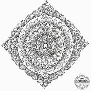 A dotwork landscape, artistic tattoo sketch,... - эскиз тату (№1753572806_0, 26.07.2025 23:33) — tattoo-photo.ru