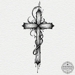 A burnt matchstick, smoke still curling from... - эскиз тату (№1753573808_0, 26.07.2025 23:50) — tattoo-photo.ru