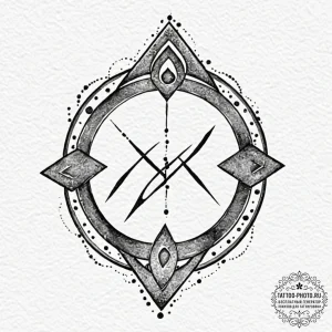 Tattoo sketch a magical warding symbol glowin... - эскиз тату (№1753576209_0, 27.07.2025 00:30) — tattoo-photo.ru