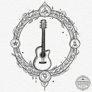 Tattoo design a zodiac symbol merged with a h... - эскиз тату (№1753576618_0, 27.07.2025 00:36) — tattoo-photo.ru