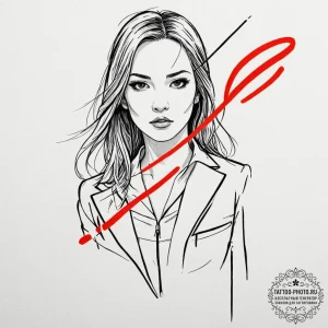 A minimalist tattoo of the bride's hit list f... - эскиз тату (№1753577013_0, 27.07.2025 00:43) — tattoo-photo.ru