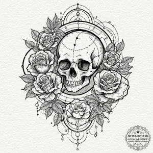Tattoo design an abstract cosmic background w... - эскиз тату (№1753581847_0, 27.07.2025 02:04) — tattoo-photo.ru