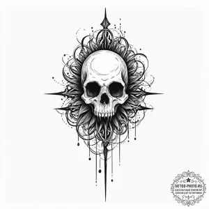 Tattoo design a small pixelated ghost linewor... - эскиз тату (№1753582477_0, 27.07.2025 02:14) — tattoo-photo.ru