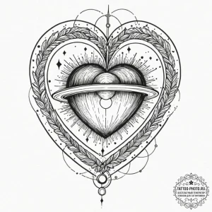 Tattoo sketch a human heart, anatomically cor... - эскиз тату (№1753582902_0, 27.07.2025 02:21) — tattoo-photo.ru