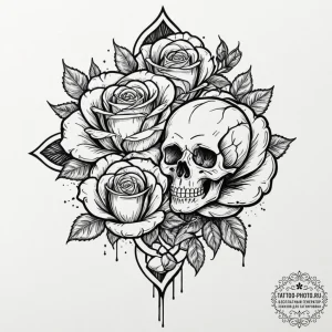 Tattoo design a small, abstract brushstroke r... - эскиз тату (№1753583503_0, 27.07.2025 02:31) — tattoo-photo.ru